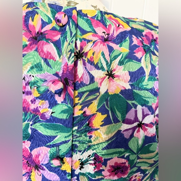 Maggy Boutique 80s Floral Knee Length Dress size 10 - Picture 7 of 14